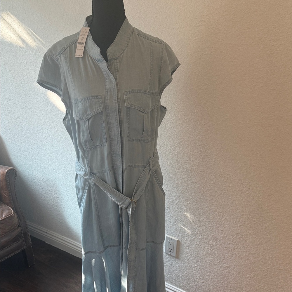 White House Black Market Light Blue Maxi Dress